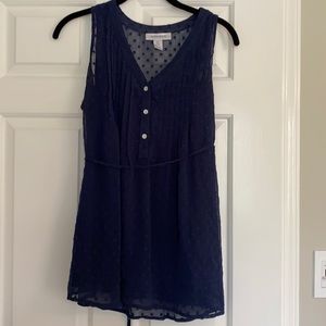 Motherhood Maternity Blouse, Attached tank, Small